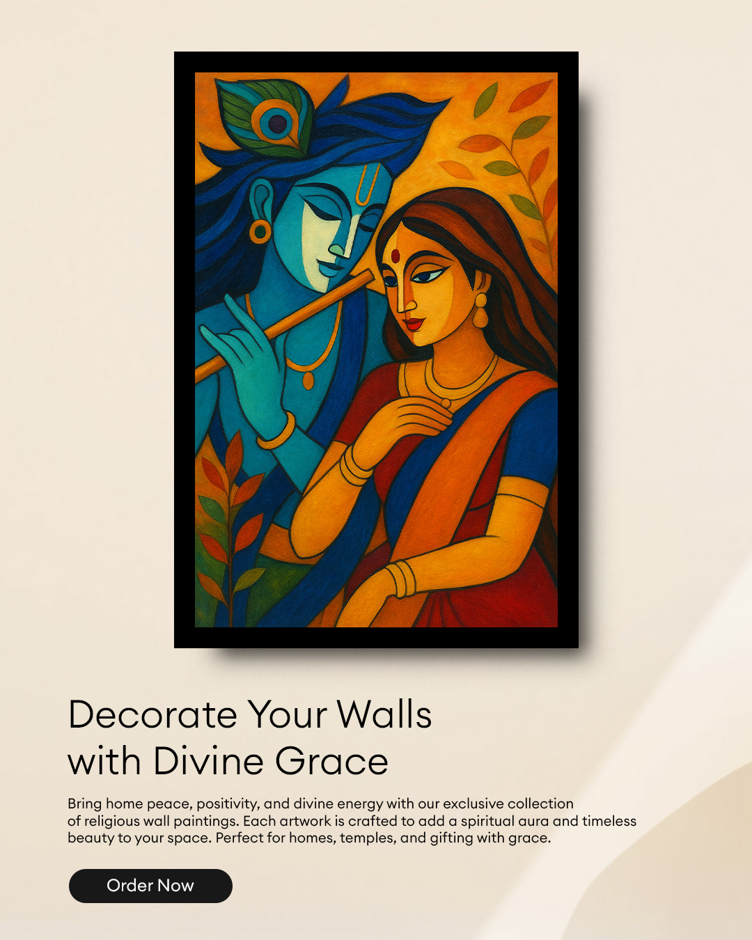 Best Hindu Religious Wall Painting | Radha Krishna Painting for Home Decor bnr for mobile copy2